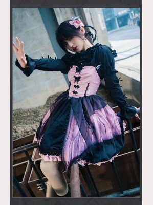Cross & Butterfly Gothic Lolita Dress JSK by Withpuji (WJ168)